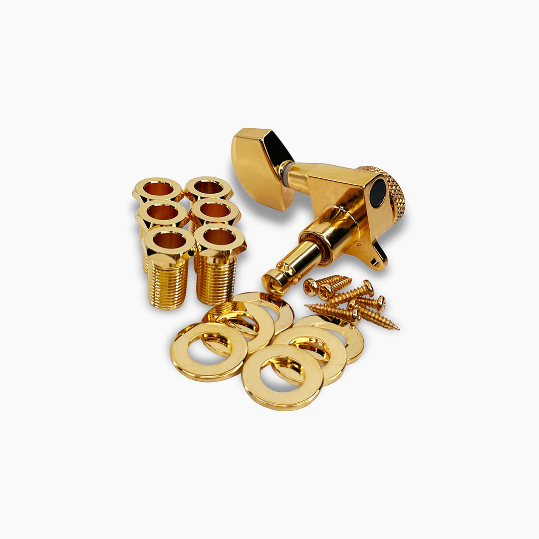 Allparts Top Lock tuner back and hardware view gold