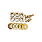 Allparts Top Lock Mini Modern Style Locking Tuners - Gold - nuts washers and screws