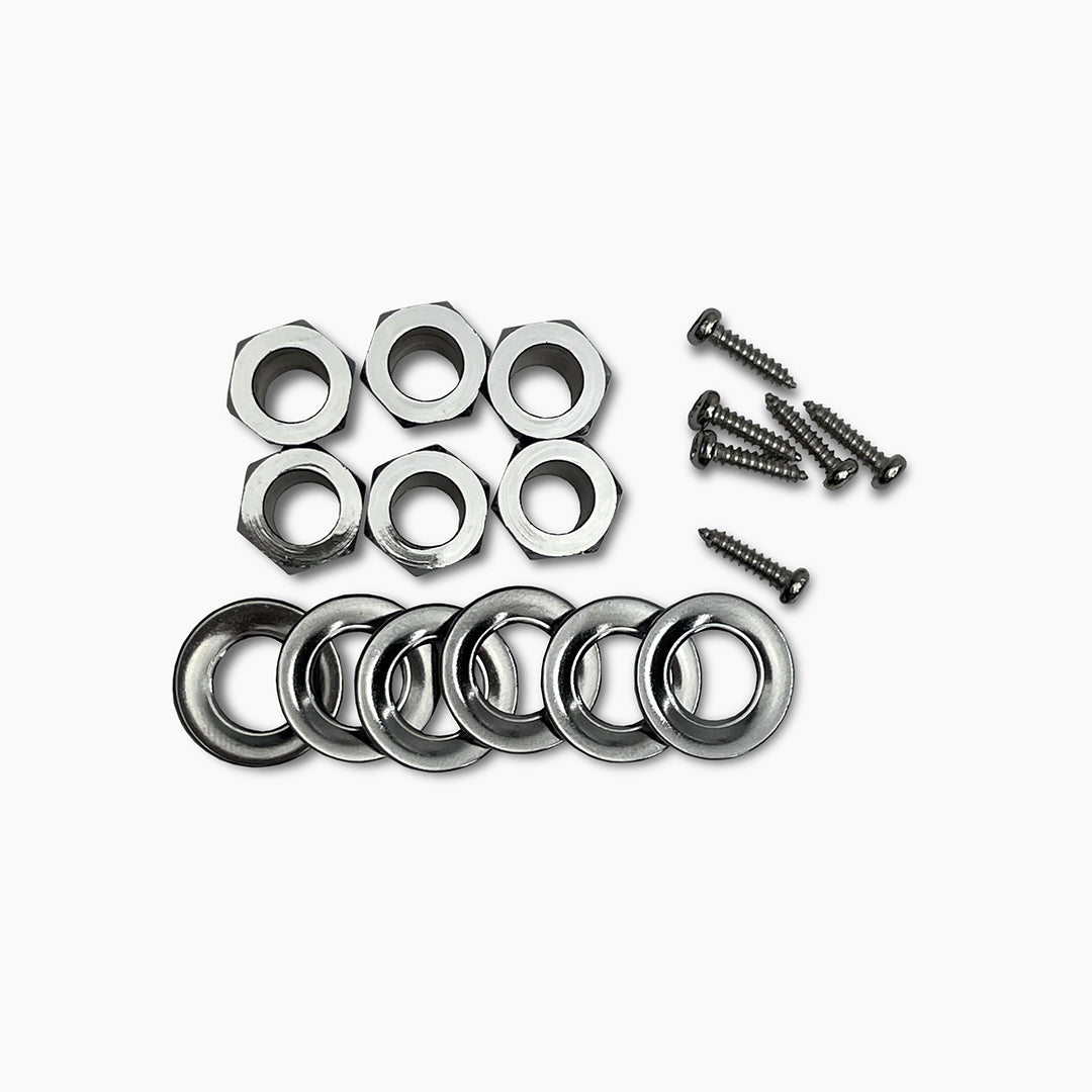 Allparts Top Tier hardware set view chrome