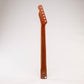 roasted flame maple tele neck back view