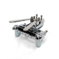 Certano Honky Tonk Special Tailpiece with Badass Wraparound Bridge - Chrome - On Studs