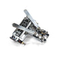 Certano Honky Tonk Special Tailpiece with Badass Wraparound Bridge - Chrome- Tilted