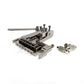Certano Honky Tonk Special Tailpiece with Badass Wraparound Bridge Metric - Nickel - Next to Studs