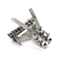 Certano Honky Tonk Special Tailpiece with Badass Wraparound Bridge Metric Version - Nickel - Tilted