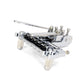 Certano Honky Tonk Special Tailpiece with Badass Wraparound Bridge Metric - Chrome - On Studs