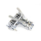 Certano Honky Tonk Special Tailpiece with Badass Wraparound Bridge Metric Version - Chrome - Tilted