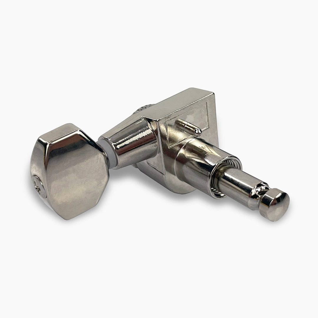 Allparts Top Lock Modern mid sized locking single back view nickel