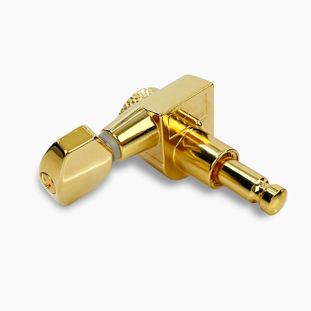 Allparts Top Lock Modern mid sized locking single back view gold