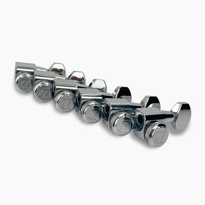 Allparts Top Lock Modern mid size locking front view set chrome