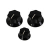 Allparts Knobs For Jazz Bass (3 pcs) - Black