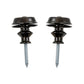 two black strap lock system screws