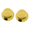 Allparts Plastic Volume Knobs for Strat (2 pcs) - Gold plated plastic