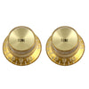Allparts Tone Reflector Knobs (2 pcs) - Gold with Gold