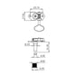 Allparts Top Tier open gear tuner line drawing