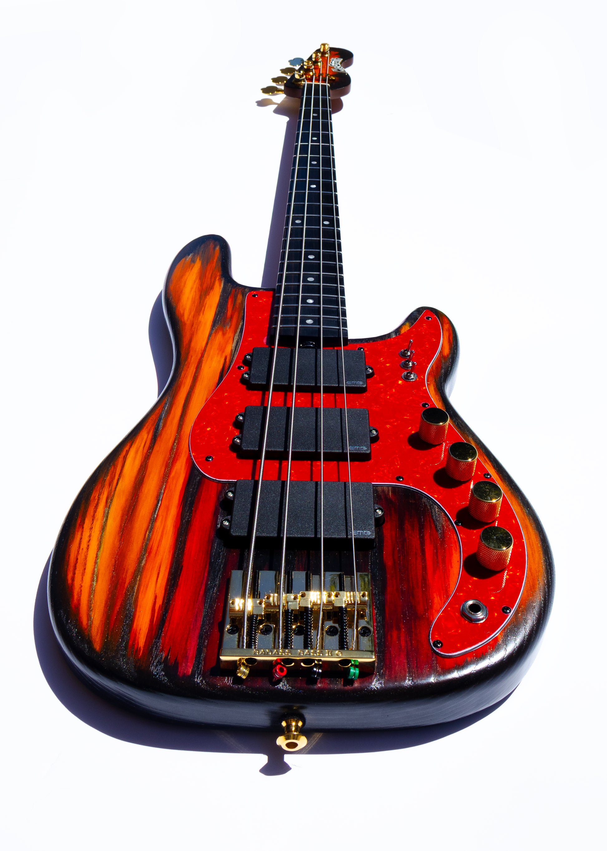 mcgrath bass with badass II bass bridge front view