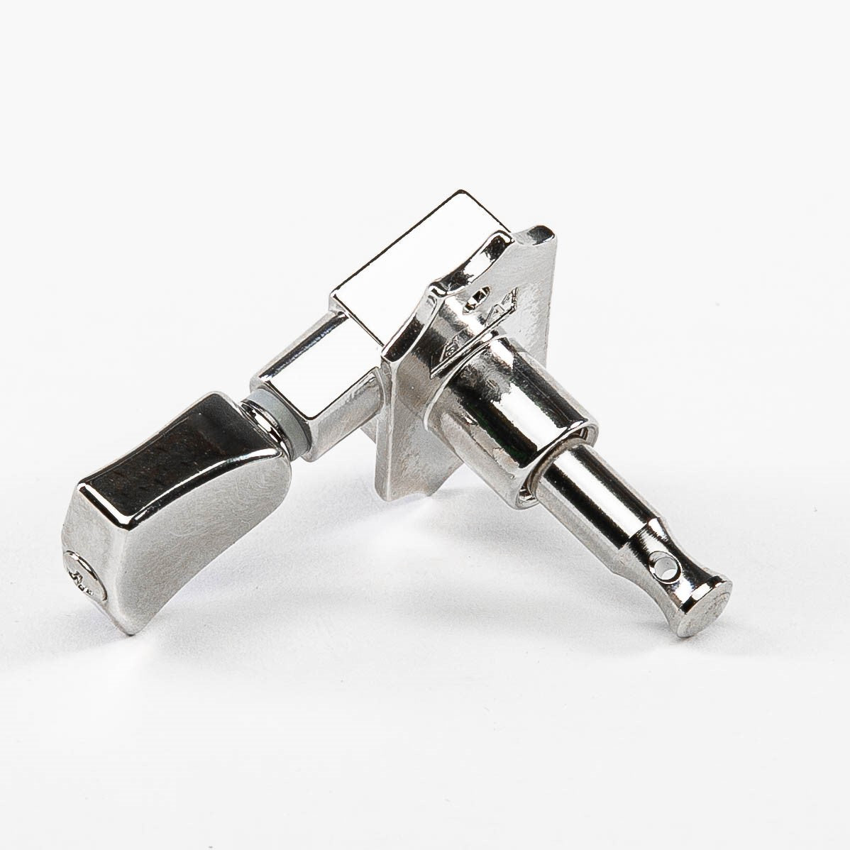 Allparts Top Tier vin mod 3x3 keys w/ keystone button single back view chrome