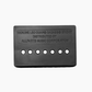 back side of version 3 black 4-string bass bridge